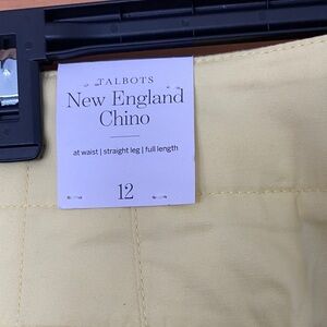 Talbots New England Chino in Soft Yellow